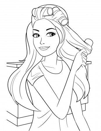 Barbie Hair Coloring Pages - Get ...