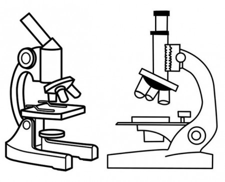 Microscope Drawing and Coloring Pages