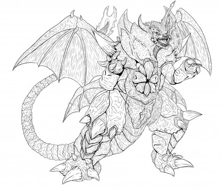 Godzilla: Destoroyah Lineart by Swords-and-Tequila on @DeviantArt | Godzilla,  Kaiju art, Character art
