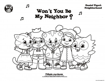 Be My Neighbor Daniel Tiger Min Coloring Pages Printable