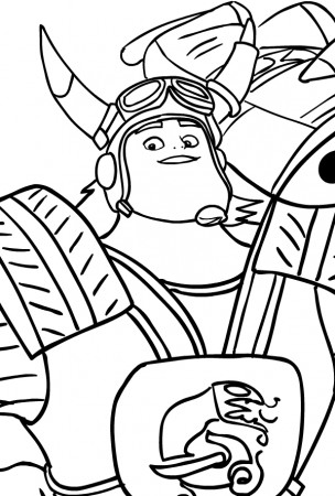 Drawing of Crogar (face) di Zak Storm coloring page