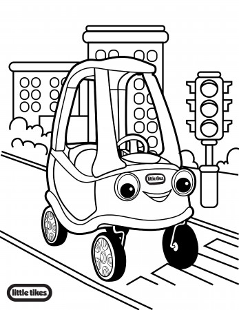 Cozy Coupe Coloring Page | Cozy coupe, Niece and nephew, Little tikes