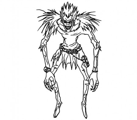 ryuk 4 Coloring Page - Anime Coloring Pages