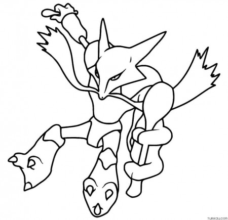 Alakazam Pokemon Coloring Page » Turkau