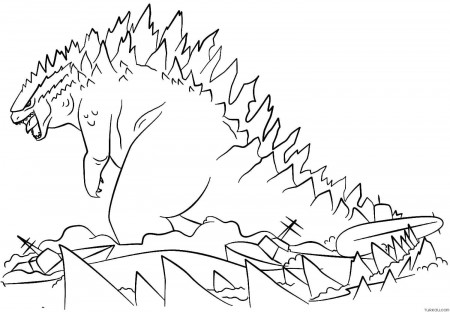 Full Page Godzilla Coloring Page » Turkau