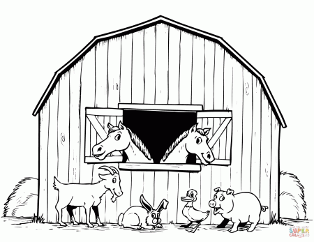 Barnyard Animals coloring page | Free Printable Coloring Pages