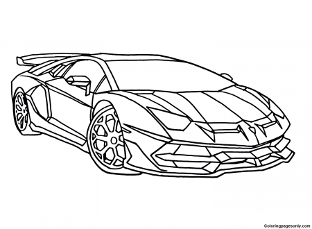 Lamborghini Aventador Car Coloring Pages - Lamborghini Coloring Pages - Coloring  Pages For Kids And Adults