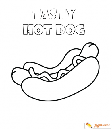 Hot Dog Coloring Page 04 | Free Hot Dog Coloring Page