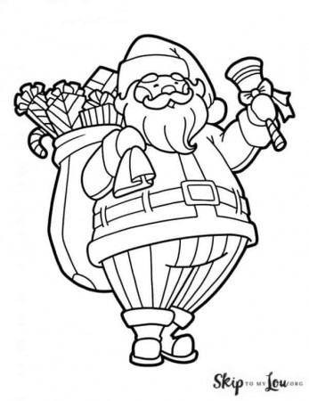 The Best Santa Coloring Pages To Color This Season | Skip To My Lou
