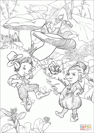 Leprechauns and Naughty Winged Shoe coloring page | Free Printable Coloring  Pages