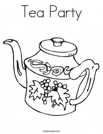 Tea Party Coloring Page | Tea party, Happy birthday coloring pages, Doll tea  party