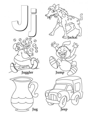 My A to Z Coloring Book Letter J coloring page | Download Free My A to Z Coloring  Book Letter J coloring page for kids | Best Coloring Pages