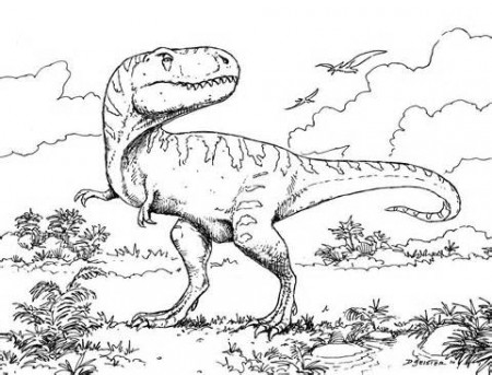 Dinosaur Coloring Page - Coloring Pages for Kids and for Adults