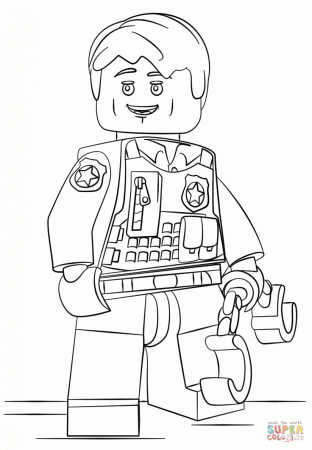 Lego Undercover Police Officer coloring page | Free Printable ...