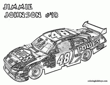 Jimmie Johnson Coloring Page