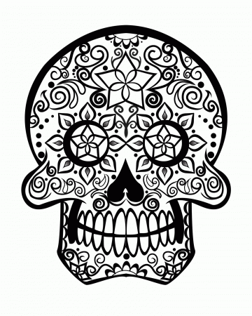 Sugar Skull Pdf - Coloring Pages for Kids and for Adults
