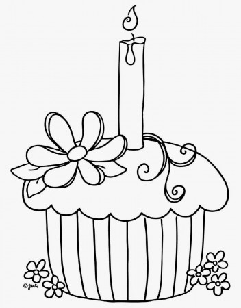 Cupcake Coloring Sheet | Free Coloring Sheet