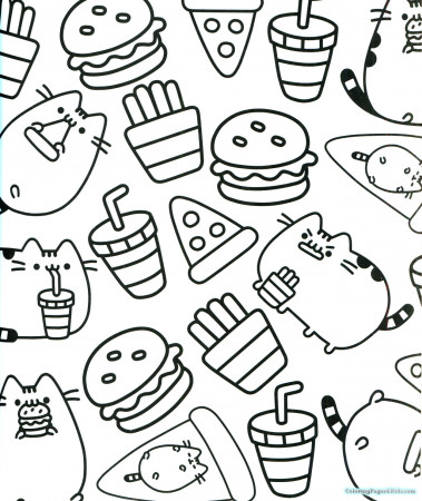 coloring ~ Pusheen Coloring Pages For Kids Sheets Tingameday ...