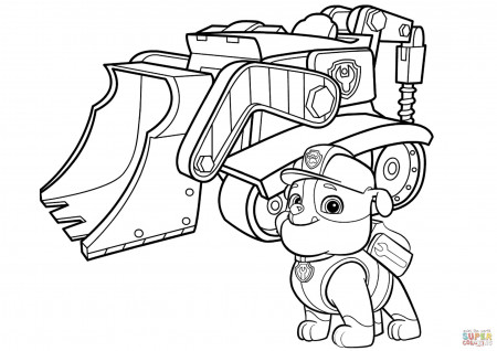 Coloring Pages : Rubble Paw Patrol Coloring Thanksgiving Pet Fresh ...