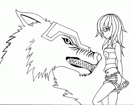 14 Pics of Cute Anime Wolf Coloring Pages - Anime Wolves Coloring ...