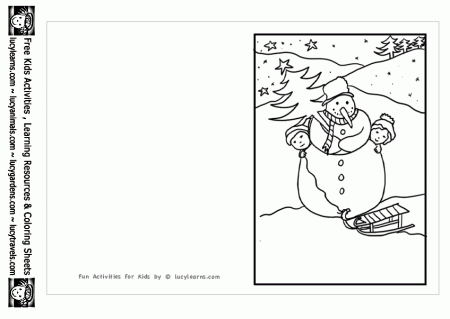 Printable Coloring Pages Christmas Cards - High Quality Coloring Pages