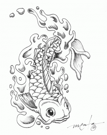 Japanese koi coloring pages download and print for free