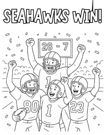 Seattle Football Coloring Pages | Seahawk-Inspired Team Spirit Fun