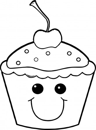 Printable Cupcake Coloring Pages For Kids Page adult