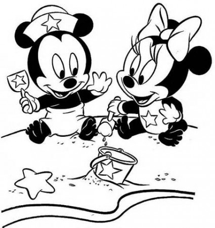 Baby Mickey Minnie Coloring Pages | Cooloring.com