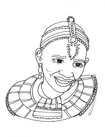 African tribal woman coloring page | Download Free African tribal ...