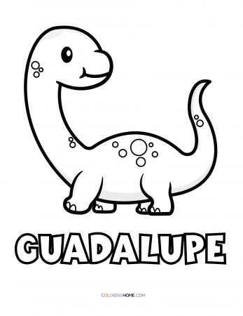 Guadalupe dinosaur coloring page