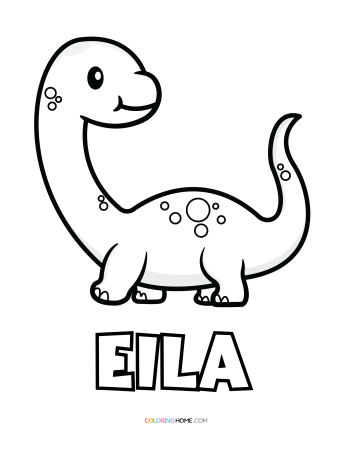 Eila dinosaur coloring page