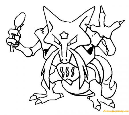 Kadabra Pokemon Coloring Pages ...