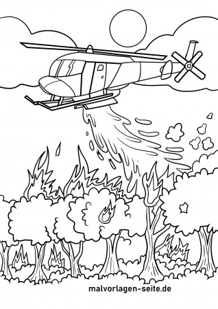 Coloring page helicopter | Free coloring pages