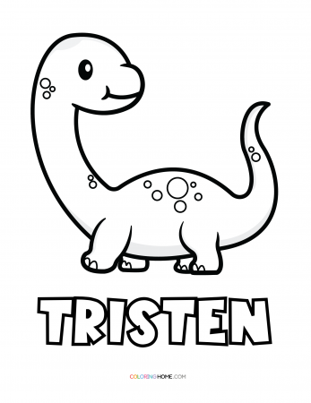 Tristen dinosaur coloring page
