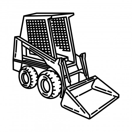 Bobcat Skid Steer Loader Icon Vector. Doodle Hand Drawn or Outline Icon  Style 4474146 Vector Art at Vecteezy
