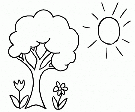 Beach Coloring Pages Tree - Coloring Pages For All Ages