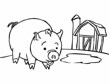 Baby Pig Coloring Sheets : Pig Coloring Pages Preschool. Farm Pig ...