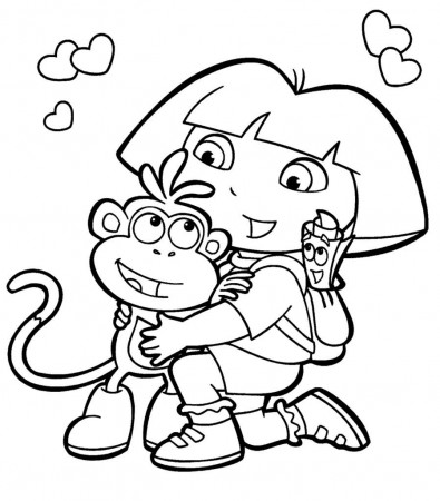 New Coloring Page: Free Printable Dora The Explorer Coloring Pages ...