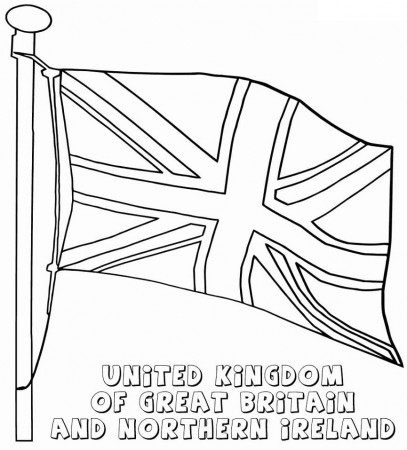 United Kingdom Flag Coloring Page - Free Printable Coloring Pages for Kids