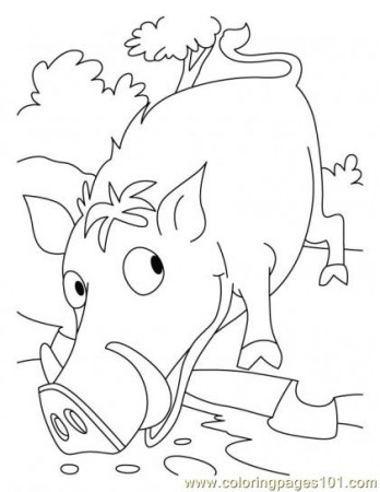 Wild Boar Coloring Page6 Coloring Page for Kids - Free Wild Animals  Printable Coloring Pages Online for Kids - ColoringPages101.com | Coloring  Pages for Kids