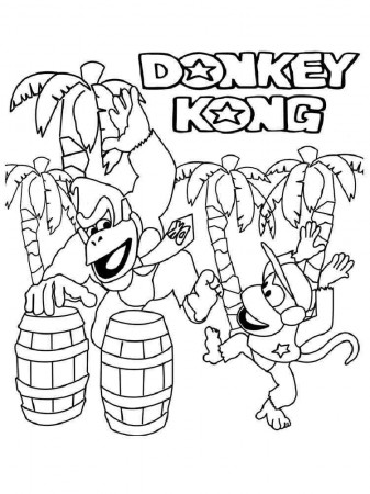 Donkey Kong coloring pages. Free Printable Donkey Kong coloring pages.