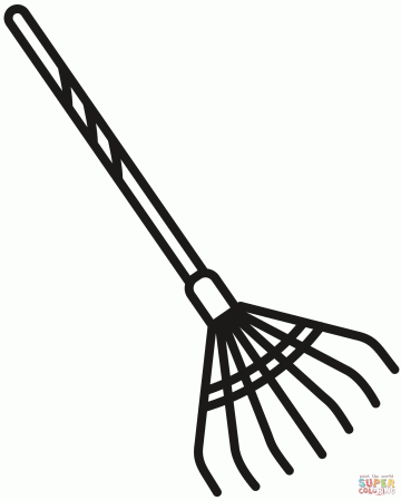 Garden Rake coloring page | Free Printable Coloring Pages