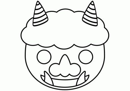 Oni coloring pages Free printable! Nurie-world Japan