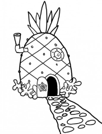 Coloring Pages | Spongebob Pineapple Coloring Drawings House Primary Math  Worksheets Free Printable