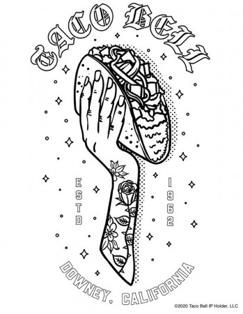Taco Bell Coloring Pages You Didn't Know You Needed