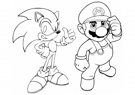 Mario & Sonic Coloring page - Mario Bros Kids Coloring Pages