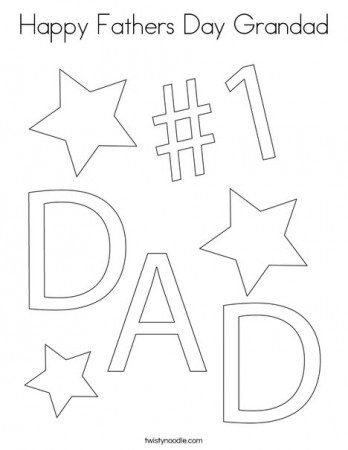 Happy Fathers Day Grandad Coloring Page ...twistynoodle.com
