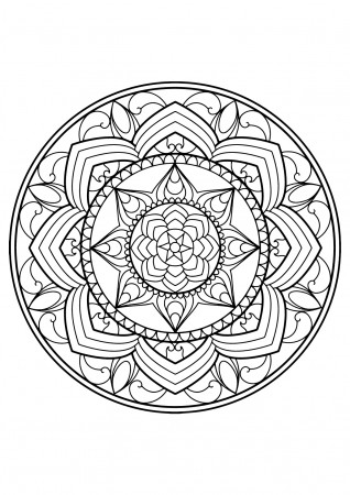 Mandala from free coloring books for adults 13 - Mandalas Adult Coloring  Pages
