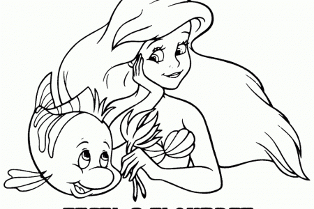 drawings of ariel and flounder - Clip ...